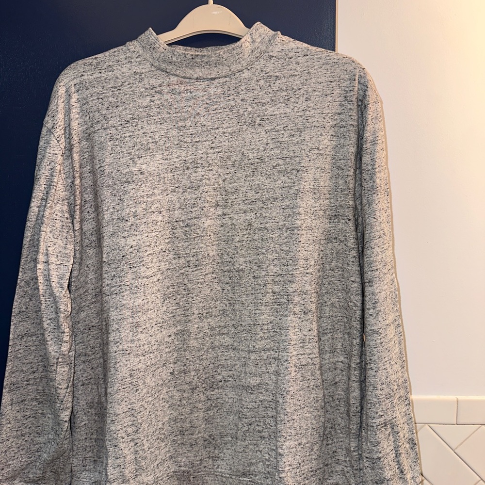 Express grey mock neck sweater